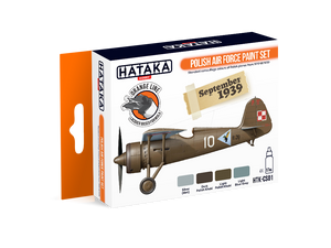 Hataka HTK-CS01 ORANGE LINE – Coffret de peinture pour l&amp;#39;armée de l&amp;#39;air polonaise (4 x 17 ml)