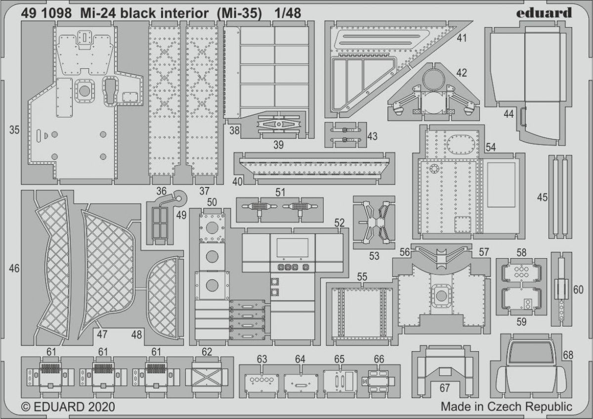 Eduard 491098 Mi-24 intérieur noir (Mi-35) 1/48 ZVEZDA – image 2