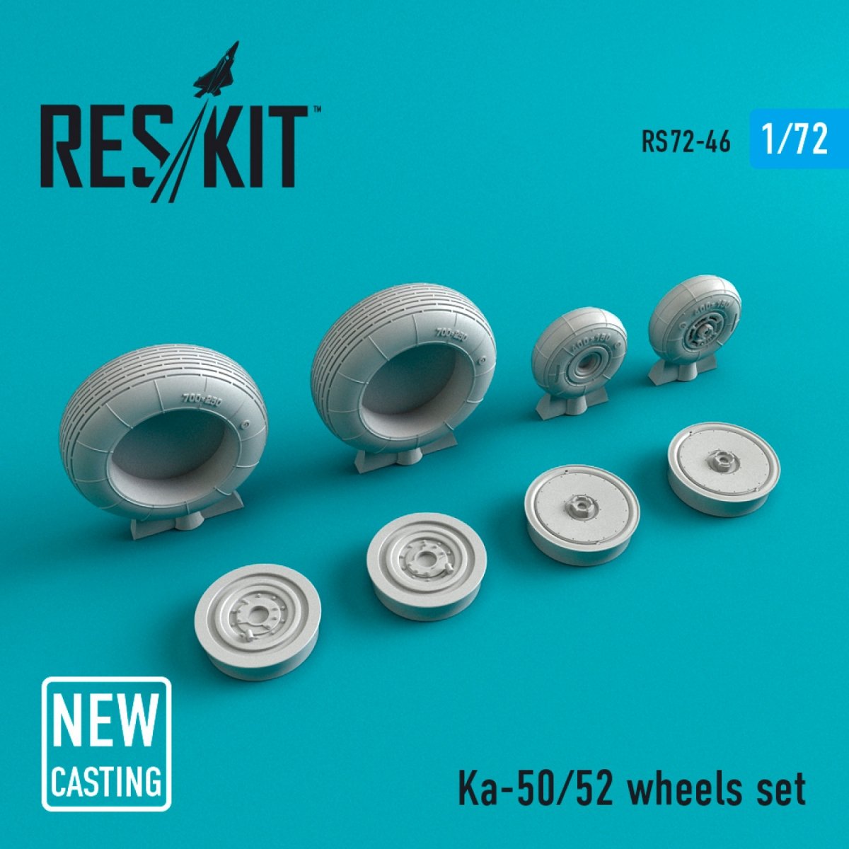 RESKIT RS72-0046 KA-50/52 (TOUTES VERSIONS) JEU DE ROUES 1/72