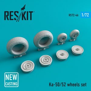 RESKIT RS72-0046 KA-50/52 (TOUTES VERSIONS) JEU DE ROUES 1/72