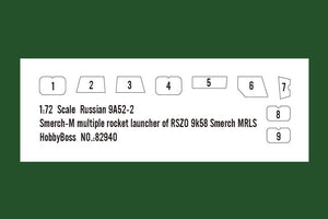 Hobby Boss 82940 Lance-roquettes multiple russe 9A52-2 Smerch-M de RSZO 9k58 1/72 – immagine 3
