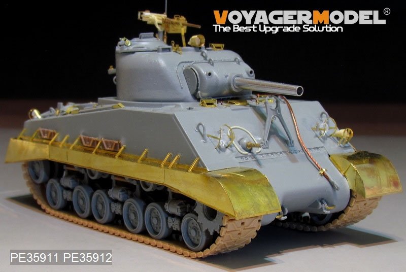 Maquette Voyager PE35911 Fusil américain M4A3 (105 mm) HVSS de base pour DRAGON au 1/35 – immagine 2