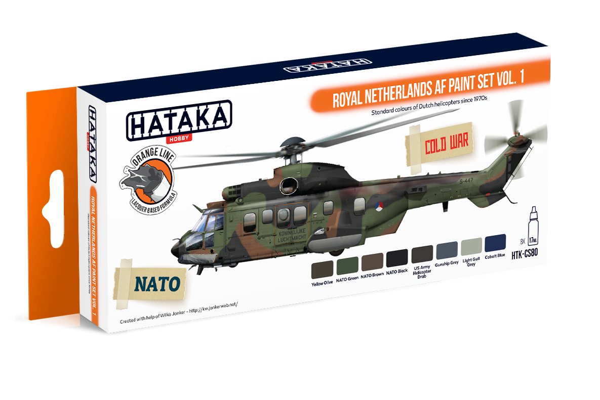 Hataka HTK-CS80 Royal Pays-Bas AF ensemble de peinture vol. 1 (8x17ml)