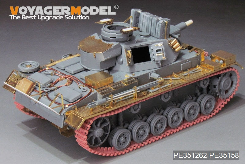 Kit d&amp;#39;amélioration de base pour troupes Pz.KPfw. III Ausf Afrique du Nord (Seconde Guerre mondiale) - Voyager Model PE351262 - Compatible avec les maquettes DRAGON 6431/6956 au 1/35  – image 6