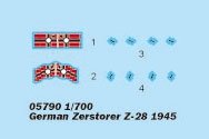 Trumpeter 05790 Zerstorer allemand Z-28 (1945) 1/700 – immagine 5