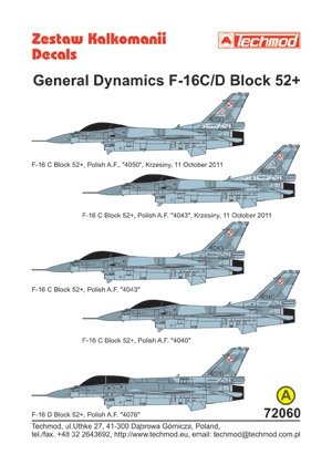 Techmod 72060 - General Dynamics F-16C/D Block 52+ 1/72 – immagine 2