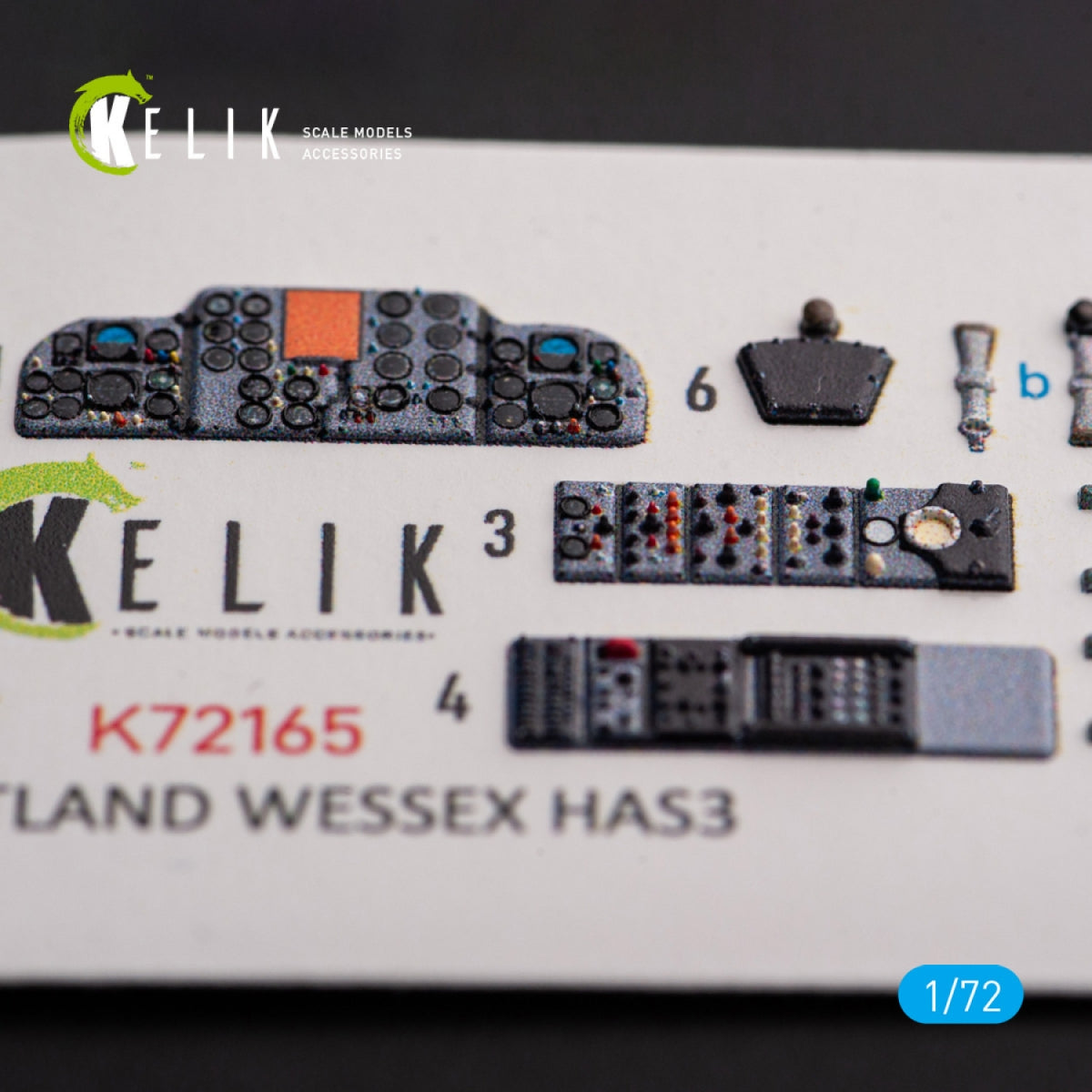 Kelik K72165 Westland Wessex HAS.3 - interior 3D decals for Italeri kit 1/72