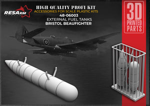 RESArm 48-06003 Bristol BEAUFICHTER - Suspended fuel tank (all modifications) (3D resin printing) 1/48