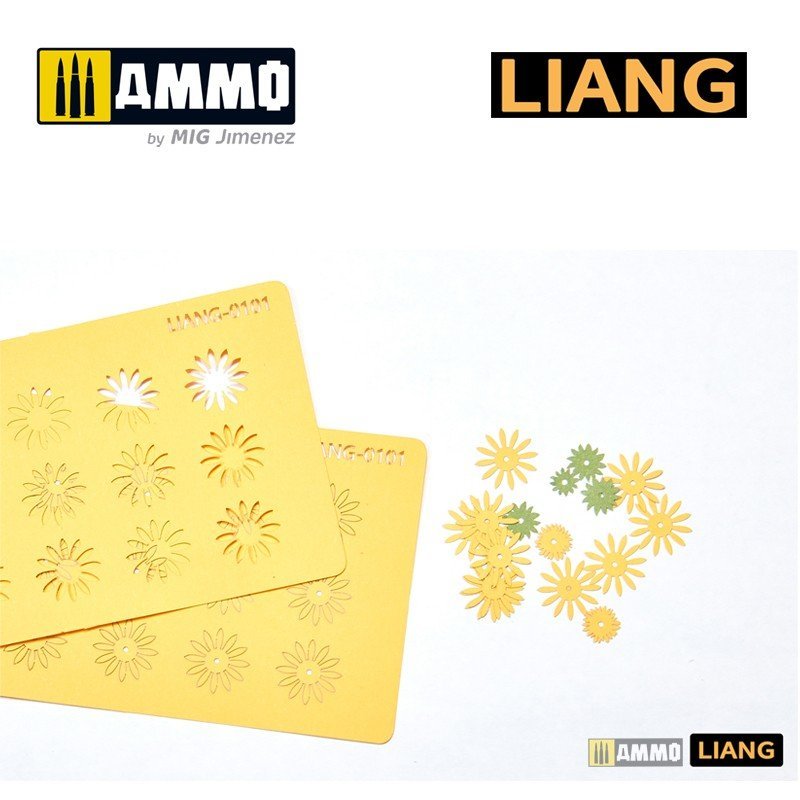 Liang 0101 Tournesols en papier pour dioramas (pièces imprimées au laser et en 3D) – immagine 7