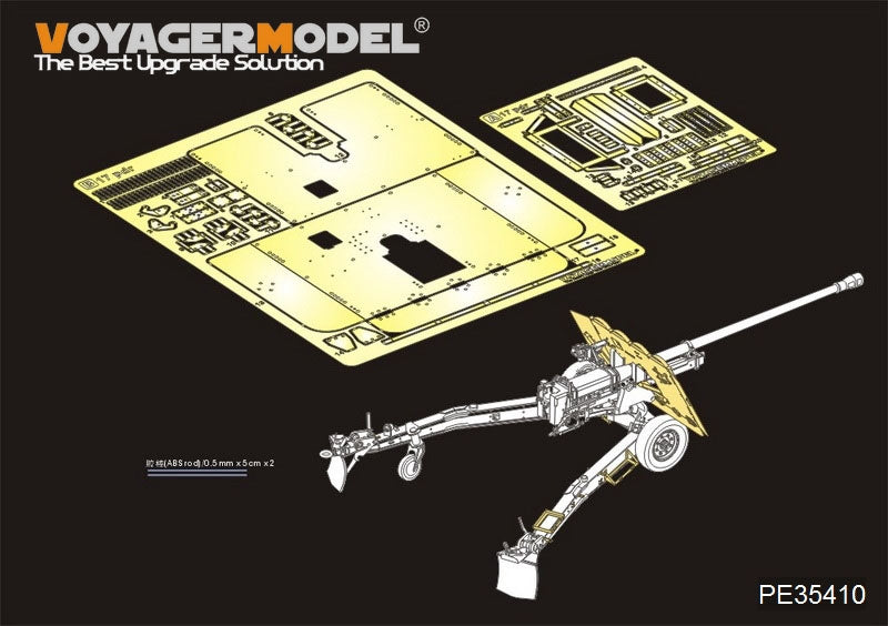 Maquette Voyager PE35410 Canon antichar britannique de 17 livres Mk.I de la Seconde Guerre mondiale pour Bronco 35024, échelle 1/35