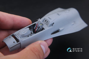 Intérieur imprimé en 3D et coloré sur papier décalcomanie Quinta Studio QD48167 F-16A (pour kit Kinetic) 1/48 – immagine 8