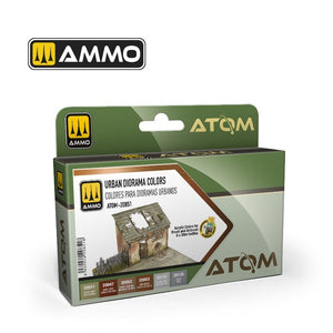 AMMO par Mig Jimenez 20851 ATOM Couleurs pour diorama urbain 6x20ml