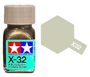 Peinture émail Tamiya X32 Argent titane (80032)