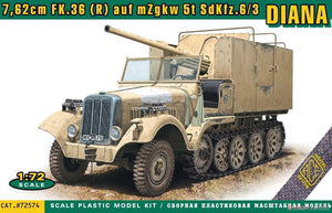 ACE 72574 7,62 cm FK.36 (R) auf mZgkw 5t &amp;quot;Diana&amp;quot; Sd.Kfz. 6/3 1/72
