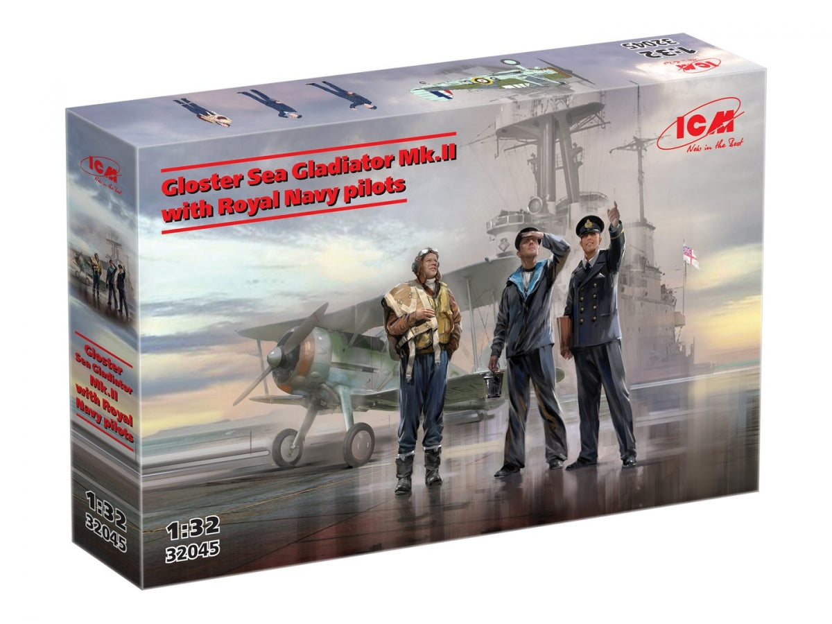 ICM 32045 Gloster Sea Gladiator Mk.II avec pilotes de la Royal Navy 1/32