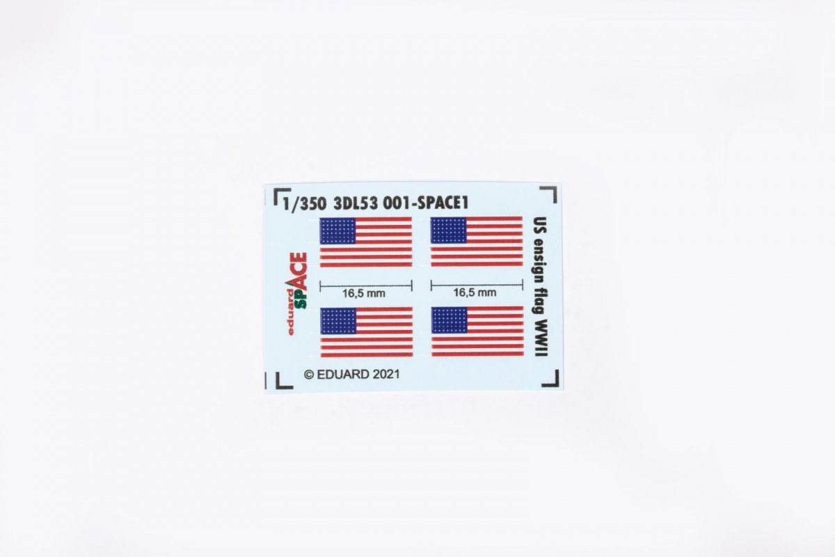 Eduard 3DL53001 Drapeau américain Seconde Guerre mondiale Espace 1/350