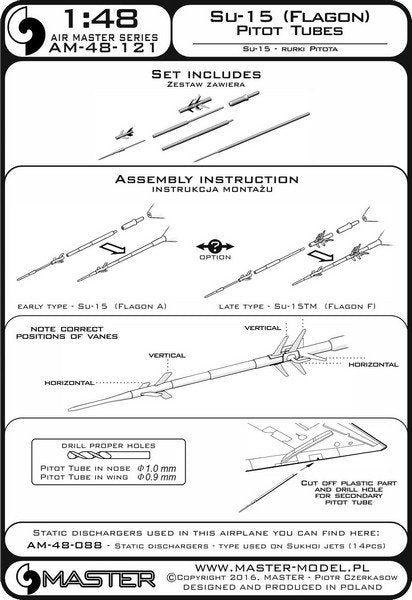 Master AM-48-121 Su-15 (Flagon) - Tubes pilotes 1/48 – image 5