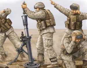 Trumpeter 00423 Équipe de mortier M252 des Marines américains modernes (1/35)