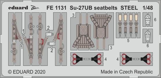 Ceintures de sécurité Eduard FE1131 Su-27UB STEEL KITTY HAWK 1/48