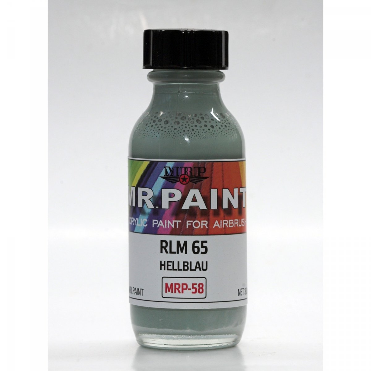 Peinture MR. Paint MRP-058 RLM 65 Hellblau (Seconde Guerre mondiale, allemand, 30 ml) – immagine 2
