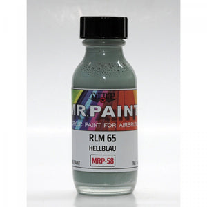 Peinture MR. Paint MRP-058 RLM 65 Hellblau (Seconde Guerre mondiale, allemand, 30 ml) – immagine 2