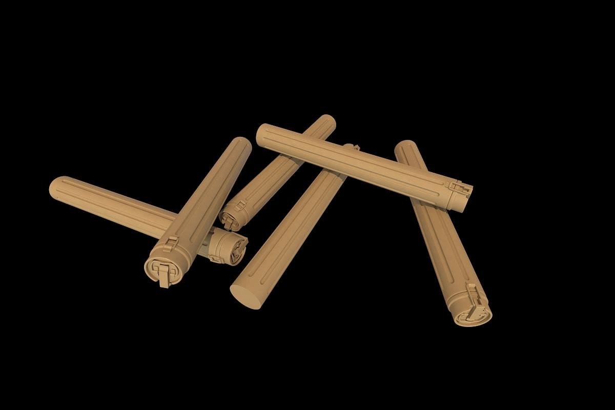 Panzer Art RE35-624 Conteneurs de munitions métalliques pour canon antiaérien FlaK/KwK36 de 88 mm (modèle tardif) (12 pièces) 1/35 – Bild 2