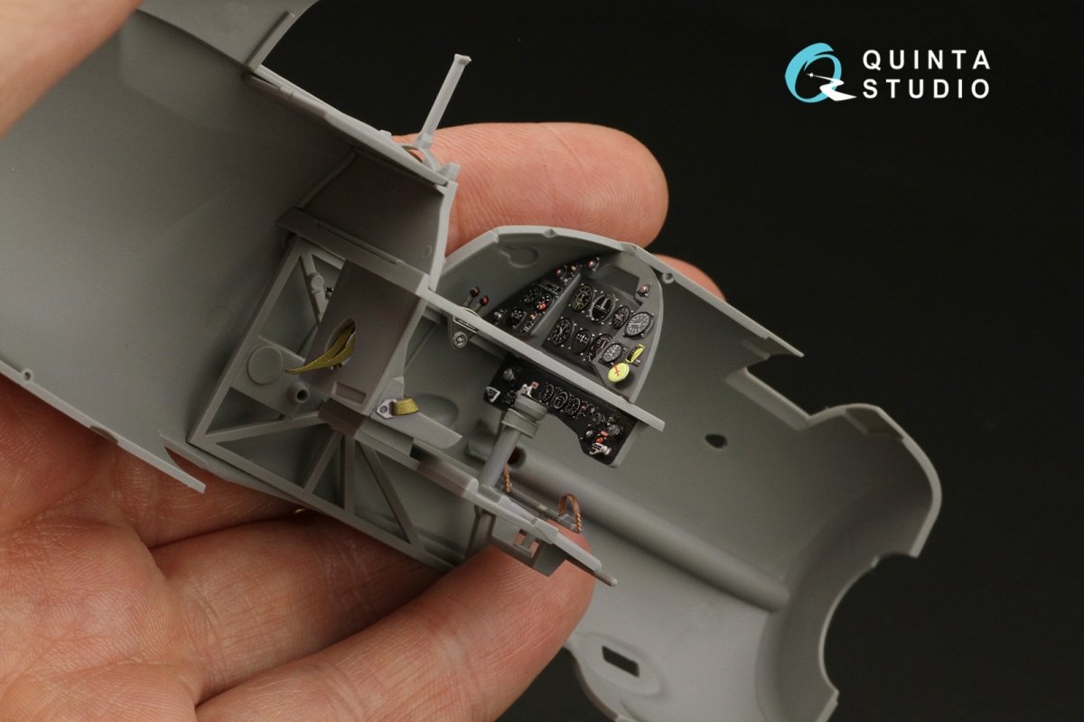 Intérieur imprimé en 3D et coloré sur papier décalcomanie (ICM) Quinta Studio QD32135 Gloster Gladiator Mk II 1/32  – Bild 3