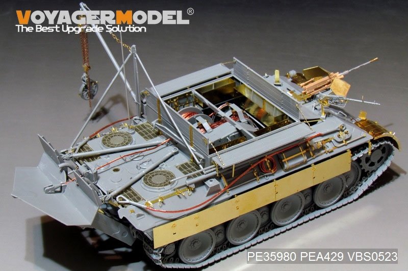Maquette Voyager PE35980 Bergepanther Ausf.A allemand de la Seconde Guerre mondiale (type tardif, porte-outils Panther G) - Base pour TAKOM 2101 au 1/35 – Bild 10