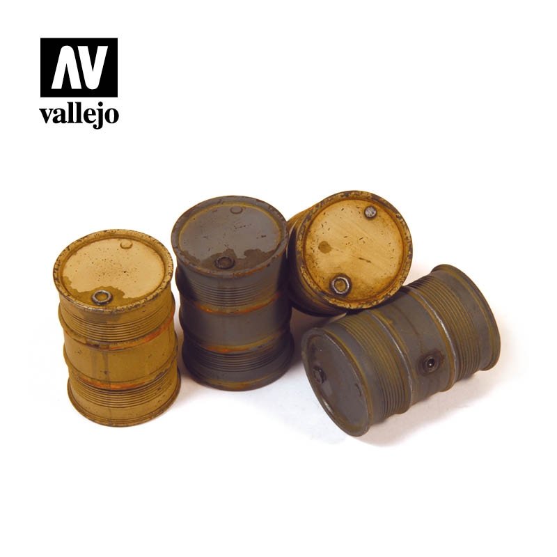 Accessoires pour diorama Vallejo SC202 : fûts de carburant allemands n° 2, échelle 1/35