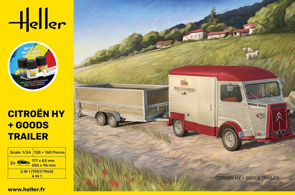 Heller 52331 Kit de Démarrage Citroën Hy + Remorque de Marchandises 1/24 – image 2