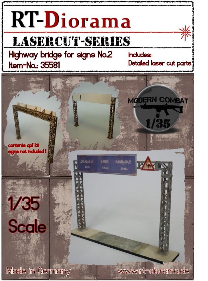 RT-Diorama 35581 Pont routier pour panneaux n° 2 1/35