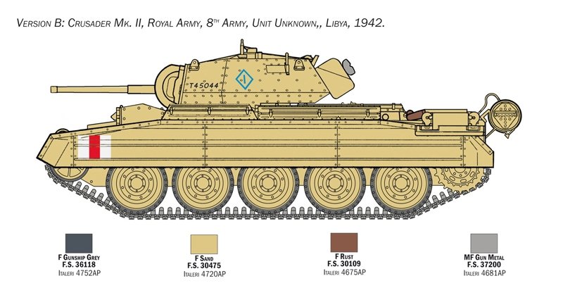 Italeri 6579 Crusader II avec infanterie de la 8e armée, échelle 1/35 – immagine 3