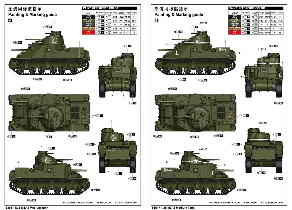 J&amp;#39;adore le kit 63517 M3A3 Char moyen 1/35 – Bild 3
