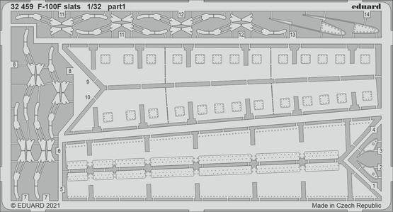 Becs de bord d'attaque Eduard 32459 pour F-100F (échelle 1/32)