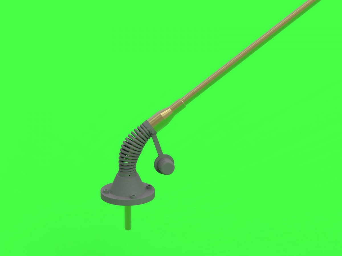 Antenne Master GM-35-014 Comrod VHF3088VM - utilisée sur KTO Rosomak et autres véhicules (1 pc.) - version avec une base coudée (1/35) – image 2