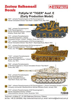 Techmod 72808 - Pz.Kpfw.VI Tiger Ausf.E (Modèle de production précoce) (1/72) – immagine 2