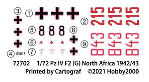 Hobby 2000 72702 Pz.Kpfw.IV Ausf.F2 (G) Afrique du Nord 1942 – DRAGON + CARTOGRAF 1/72  – image 3