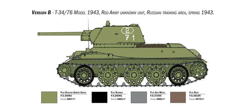 Italeri 6570 T-34/76 mod. 1943 1/35 – immagine 5