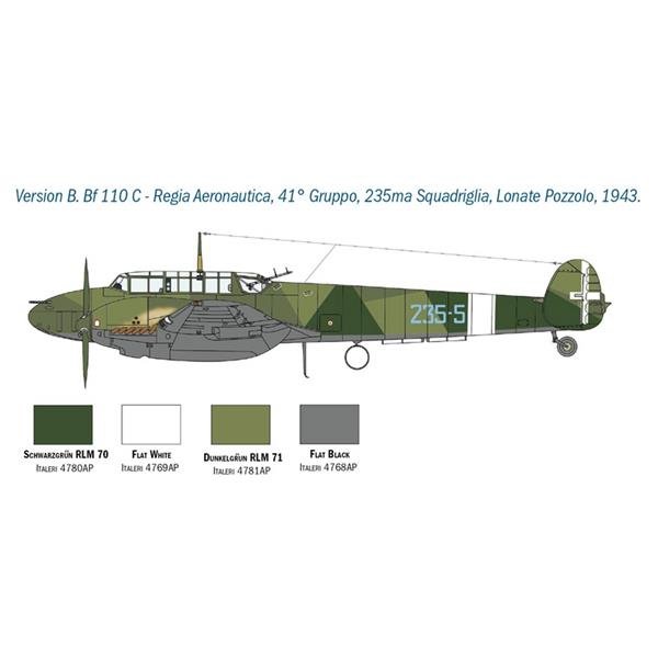 Italeri 2794 MESSERSCHMITT BF-110 C/D 1/48 – zdjęcie 7