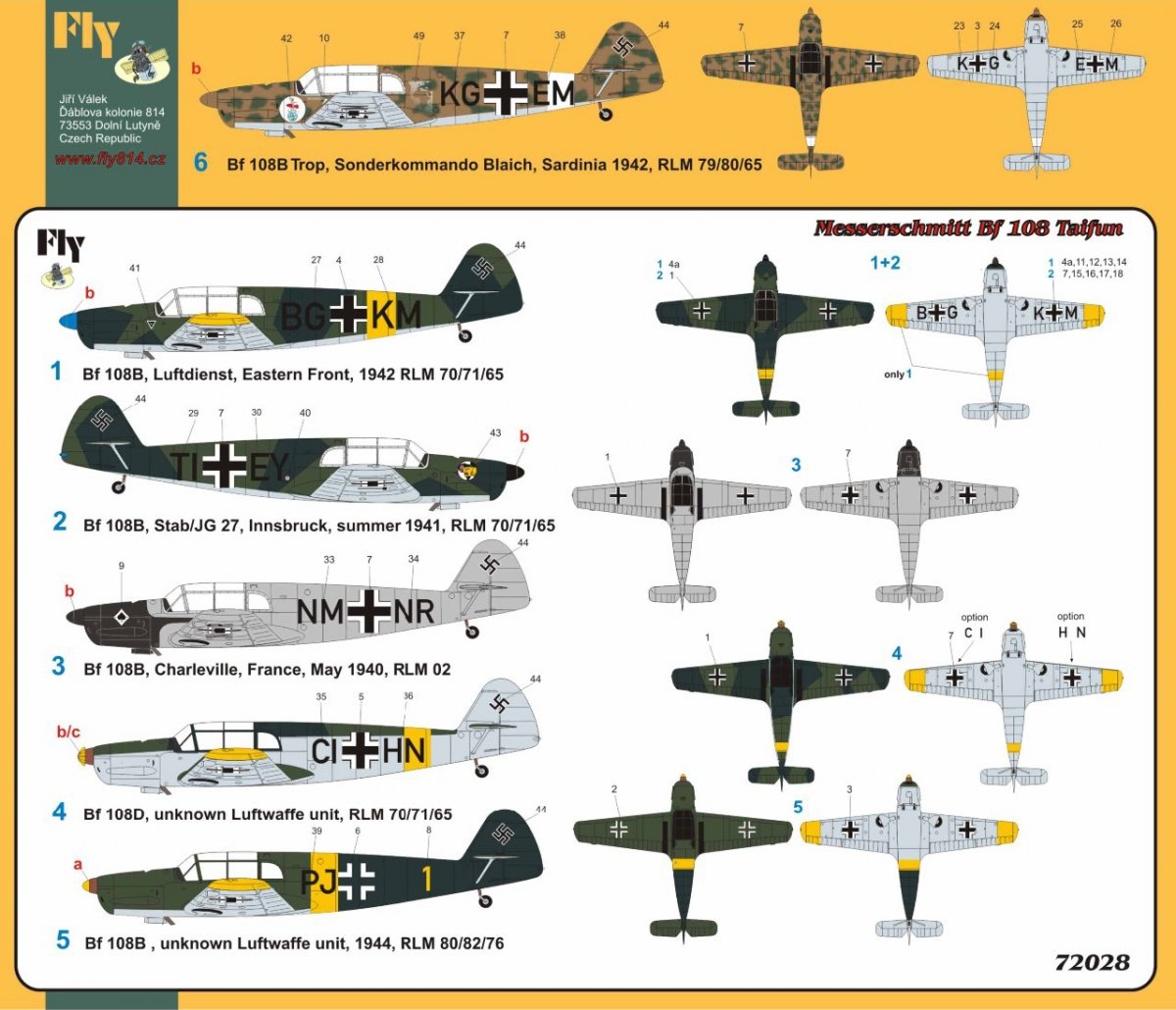 Fly 72028 Messerschmitt Bf 108B/D Taifun 1/72 – zdjęcie 3