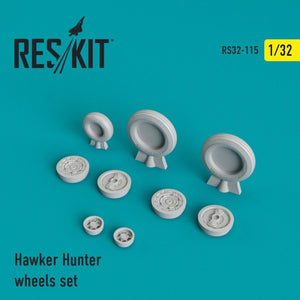 RESKIT RS32-0115 Jeu de roues Hawker Hunter 1/32