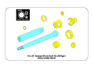 Aber 16L-05 Canon allemand de 88 mm KwK 36 L/56 Tiger I (version initiale) au 1/16 – image 11