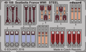 Eduard 49109 Ceintures de sécurité IJAAF WWII ACIER 1/48