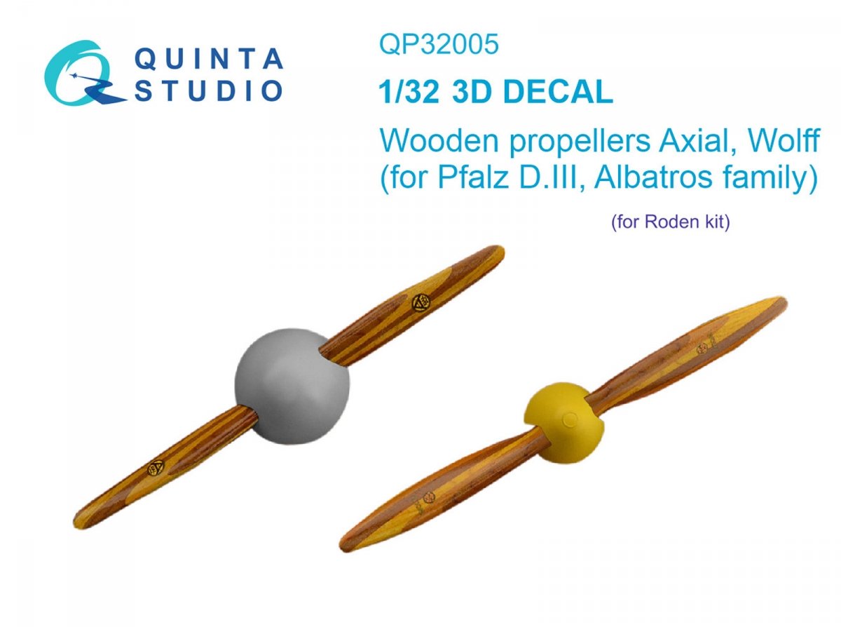 Quinta Studio QP32005 Hélices en bois Axial Wolff (Roden) 1/32
