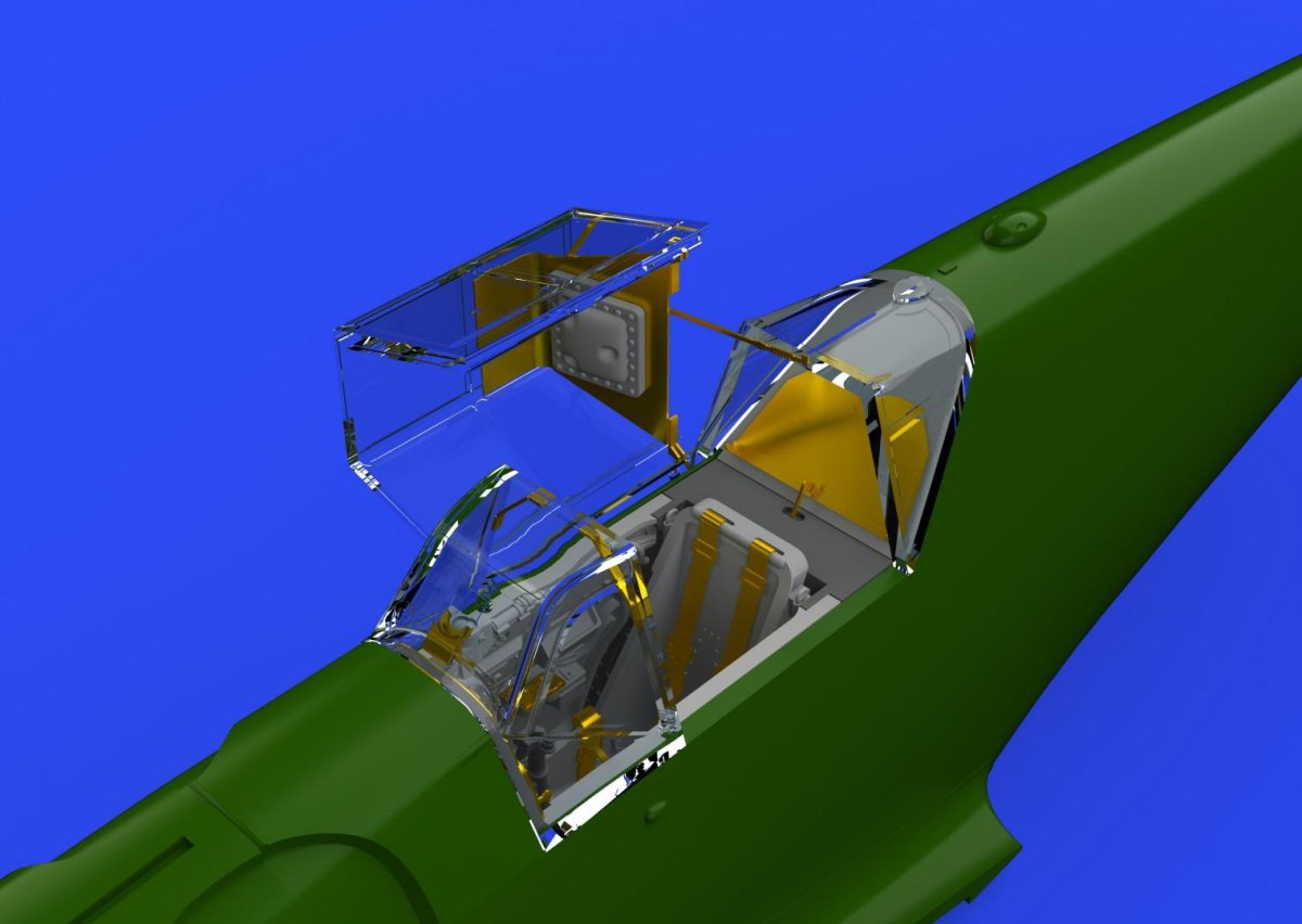 Cockpit Eduard 648330 pour Bf 109F avec siège de première génération, échelle 1/48
