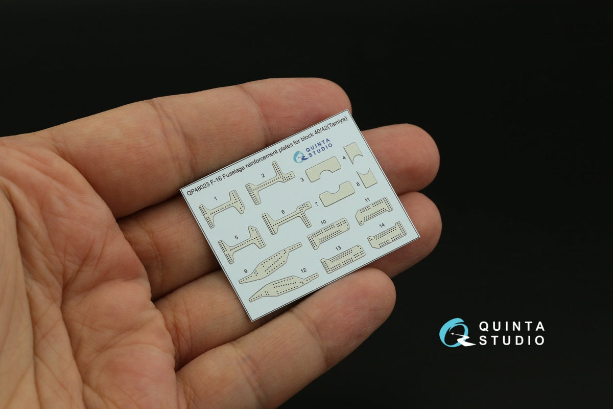 Quinta Studio QP48023 Plaques de renfort pour F-16 bloc 40/42 (Tamiya) 1/48  – image 4
