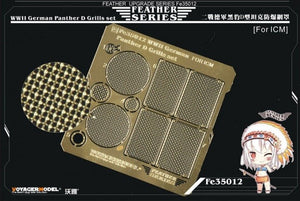 Ensemble de grilles pour maquette Voyager FE35012 de Panther D allemand de la Seconde Guerre mondiale (ICM) au 1/35