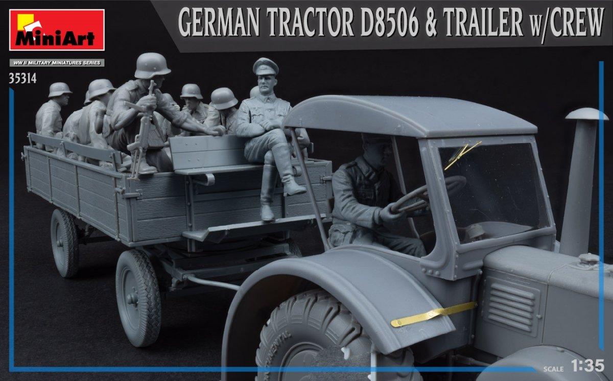 MiniArt 35314 Tracteur allemand D8506 et remorque avec équipage 1/35 – immagine 5