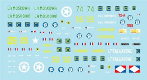 Star Decals 72-A1082 Mélange de chars Sherman français. M4A1, M4A3 105 mm, M4A3 76 mm et M4A3E2 Jumbo 1/72 – image 2