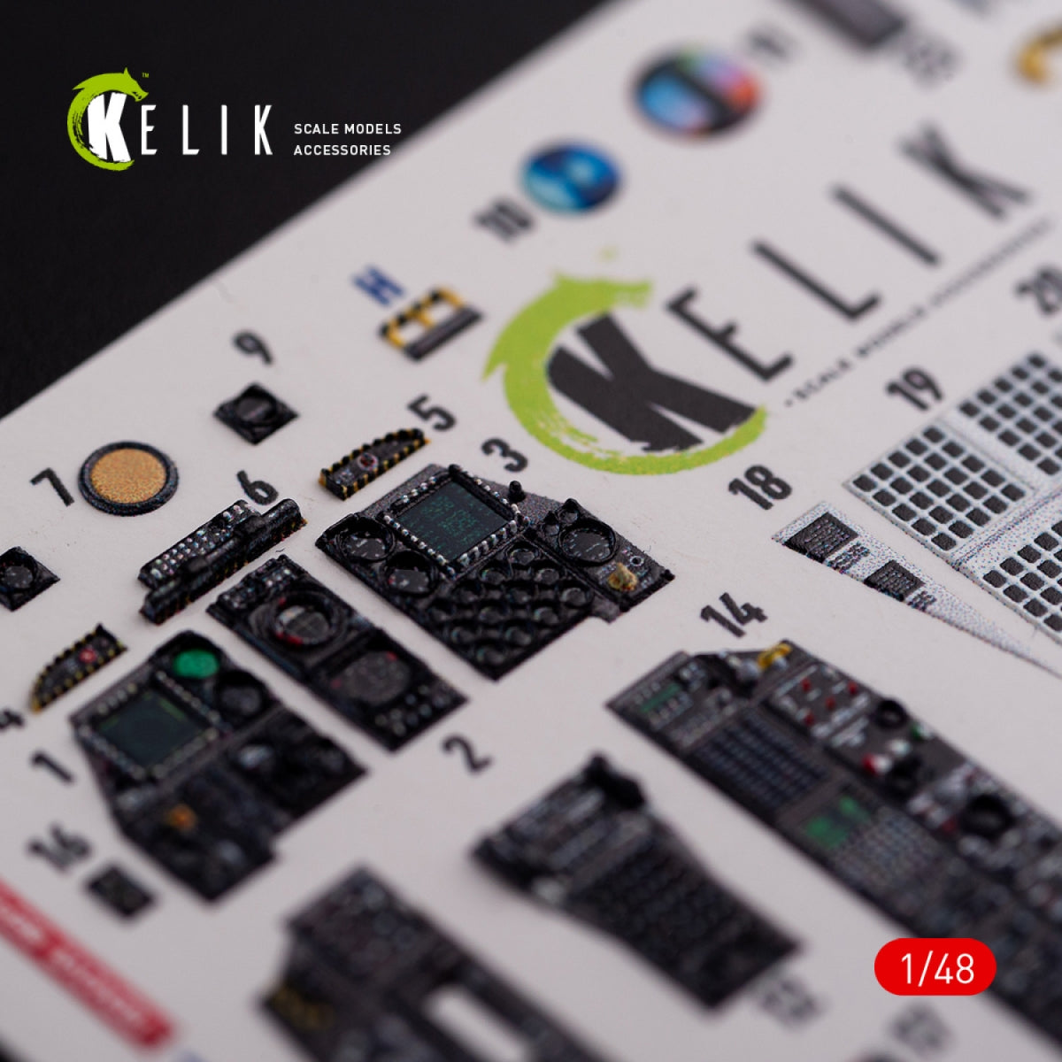 Décalcomanies 3D intérieures KELIK K48017 A-10C « Thunderbolt » pour maquette Academy au 1/48 – immagine 4
